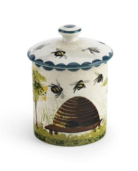 Appraisal: WEMYSS SMALL HONEY POT COVER EARLY TH CENTURY decorated with