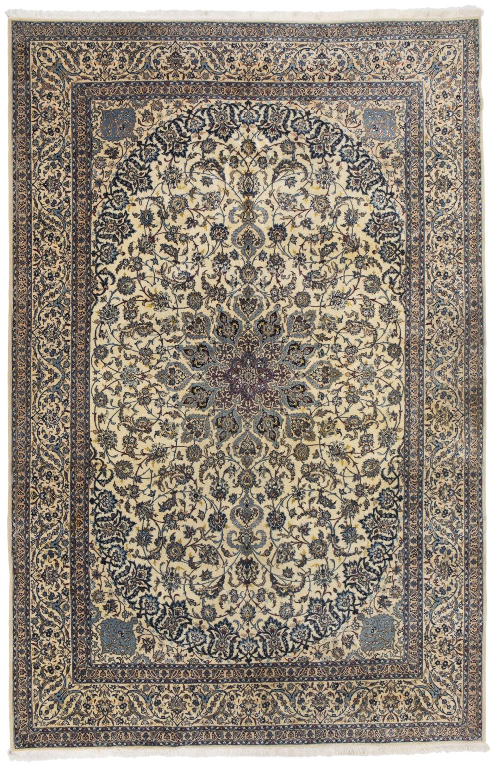 Appraisal: A Persian Nain area rug Second-half th Century Wool and