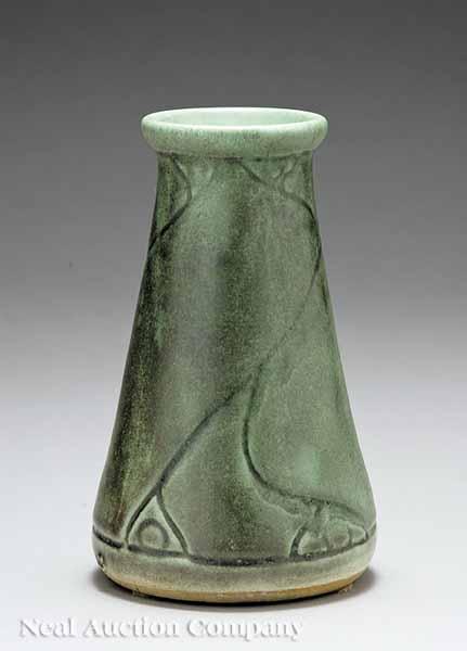 Appraisal: A Shearwater Art Pottery Vase c carved by Peter Anderson