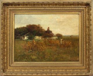 Appraisal: CHARLES EDWIN LEWIS GREEN OIL ON CANVAS CHARLES EDWIN LEWIS