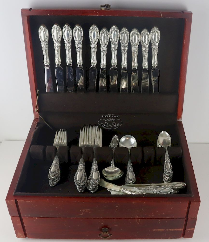 Appraisal: STERLING Towle King Richard Sterling Flatware Set Includes knives with