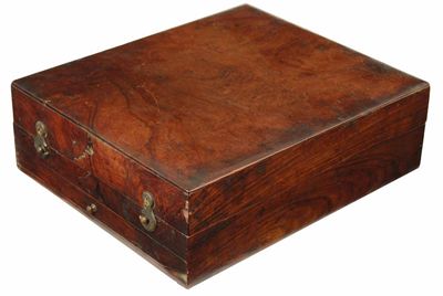 Appraisal: A th century Anglo-Indian padouk artists box with a vacant