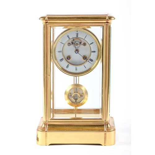 Appraisal: A French four glass clock late th c the enamel