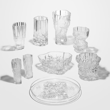 Appraisal: Tapio Wirkkala COLLECTION OF NINE VESSELS IittalaFinland c glass h