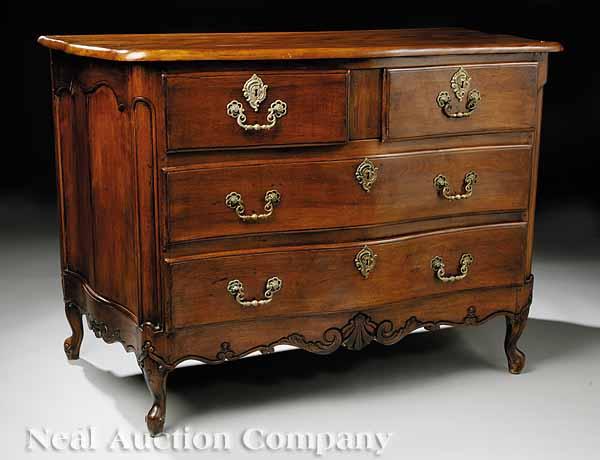 Appraisal: A Provincial Louis XV Carved Walnut Commode late th c