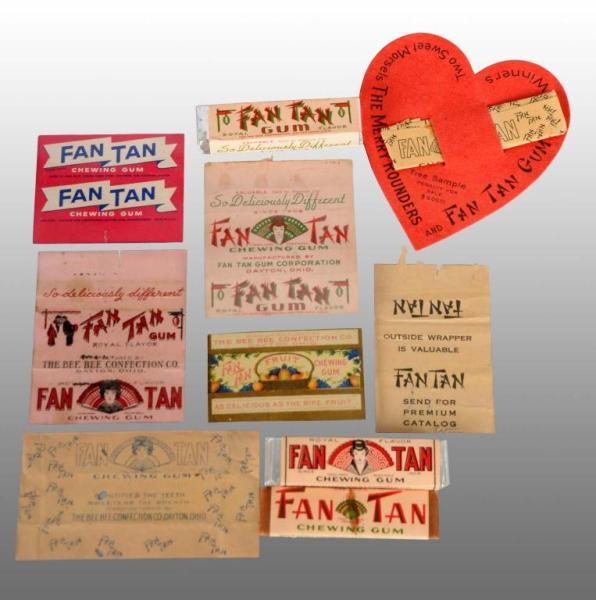 Appraisal: Glass Fan Tan Gum Display Description Circa s to s