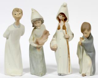 Appraisal: LLADRO BISQUE PORCELAIN FIGURINES FOUR LLADRO BISQUE PORCELAIN FIGURINES FOUR