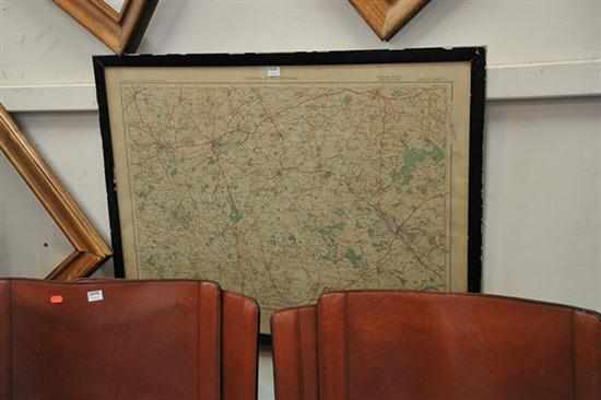 Appraisal: A VINTAGE FRAMED MAP OF ENGLAND AND WALES