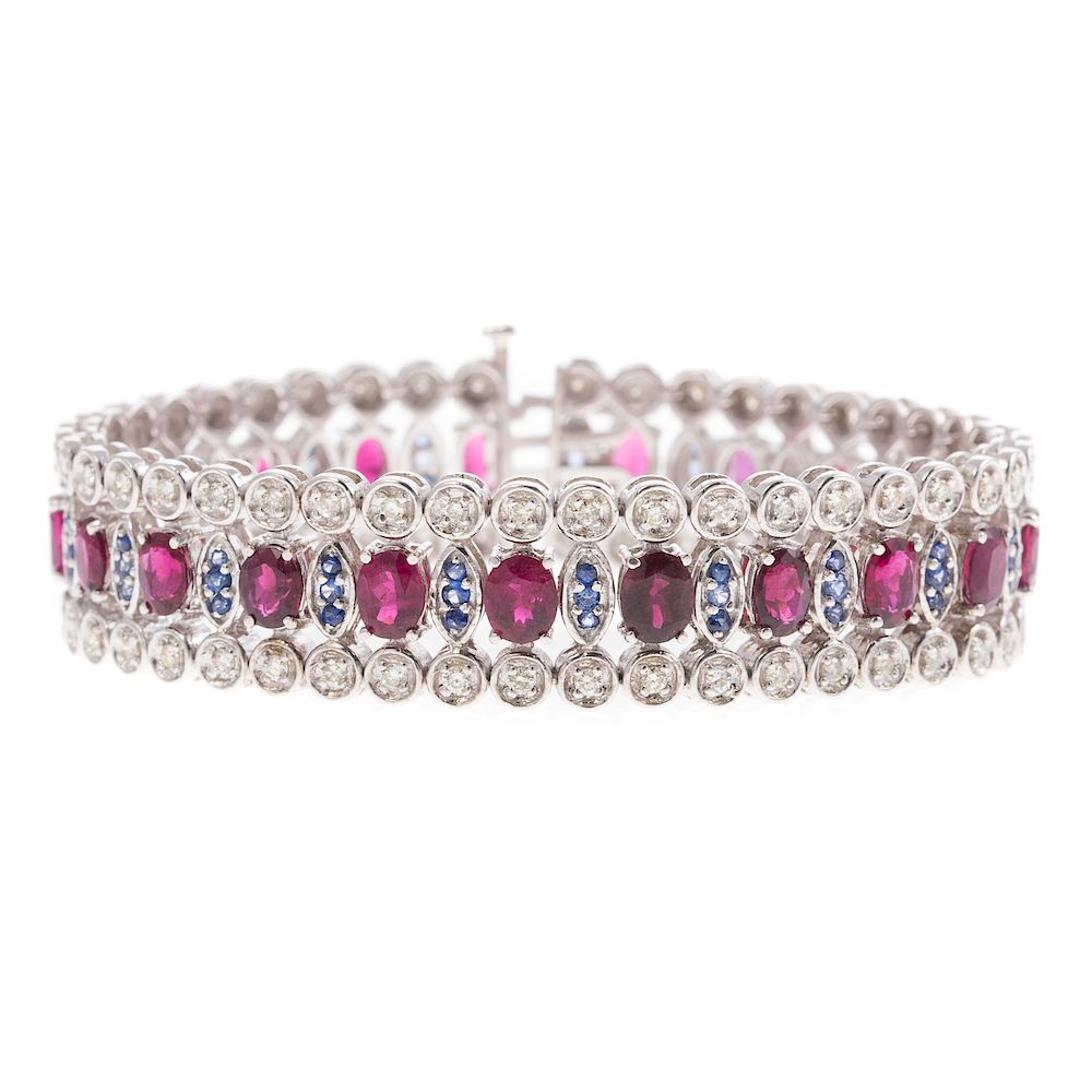 Appraisal: A Ladies Ruby Diamond Bracelet in K K white gold