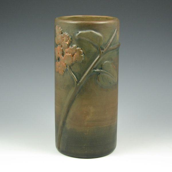 Appraisal: Weller Kenova cylinder vase Marked WELLER Mint tall