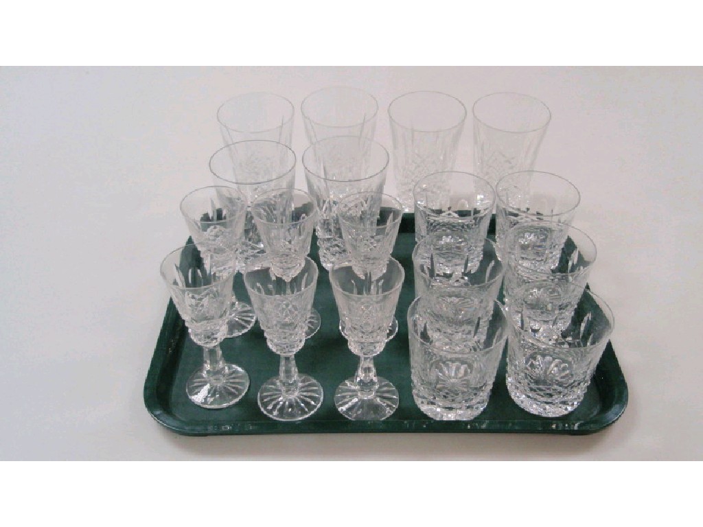 Appraisal: A set of six Waterford cut glass tall tumblers and