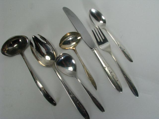 Appraisal: Set of Gorham 'Celeste' pattern sterling flatware circa sixty-nine pieces