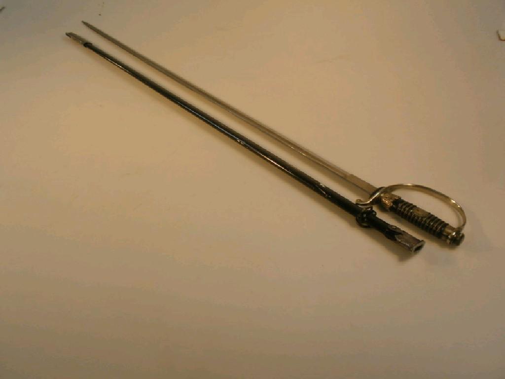 Appraisal: A reproduction German 'SS' dress sword with scabbard WWA Ref