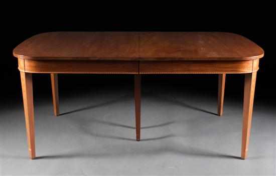 Appraisal: Potthast Bros federal style inlaid mahogany dining table Baltimore MD