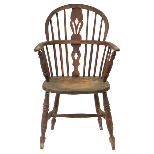 Appraisal: An ash low back Windsor chair Lincolnshire mid th c