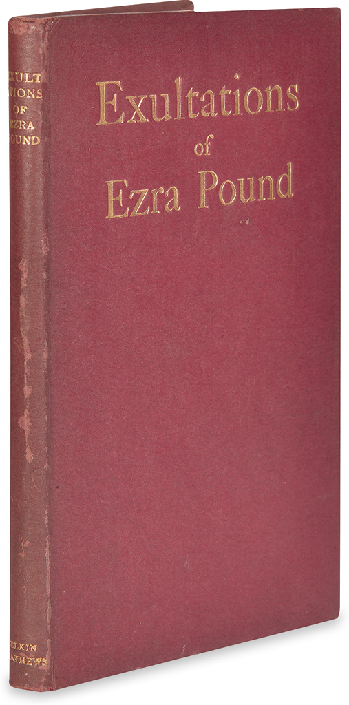 Appraisal: POUND EZRA Exultations Woodcut publisher's device in red on title