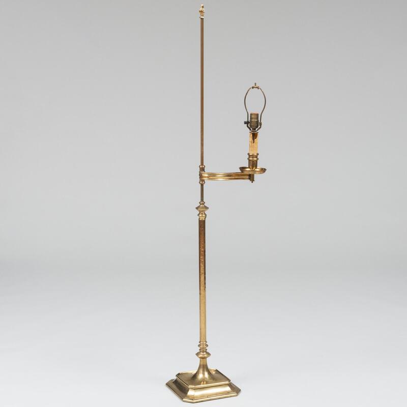 Appraisal: Brass Retractable Standing Lamp ft in x x in Condition