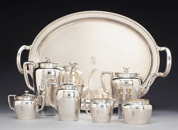 Appraisal: Sterling Six Piece Tea and Coffee Set with Complementary Tray