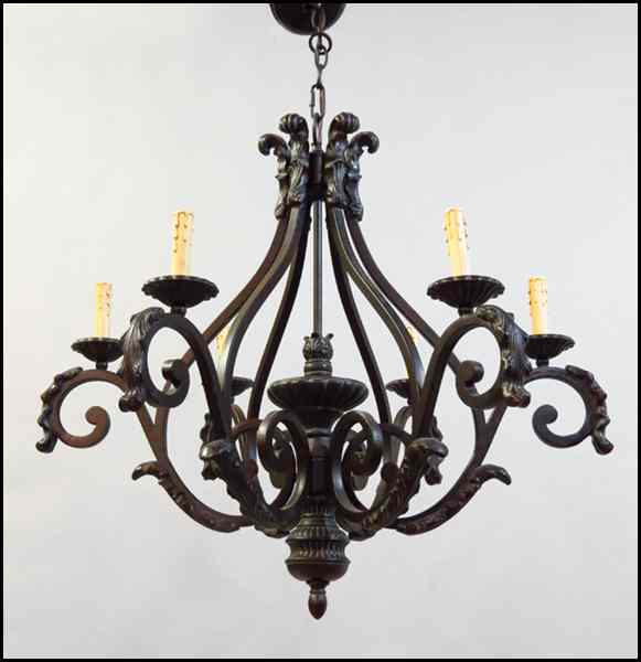 Appraisal: CONTEMPORARY SIX-LIGHT CHANDELIER '' x '' Condition No Specific Condition