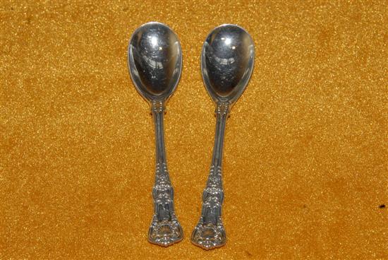 Appraisal: TWO TIFFANY CO STERLING SILVER EGG SPOONS In the English