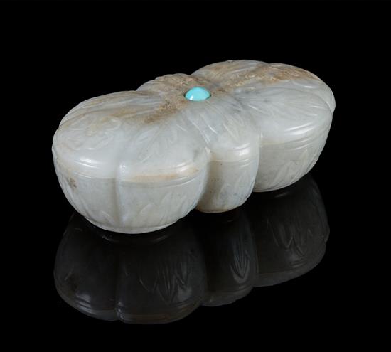 Appraisal: Sale Lot A Mughal-Style White Jade Box the near-white stone