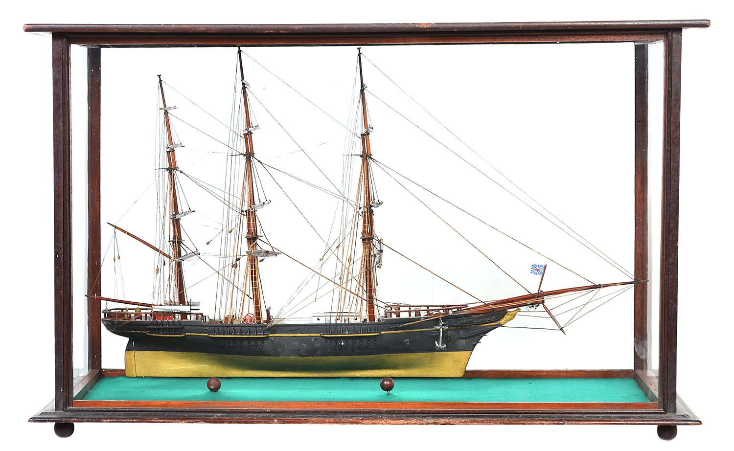 Appraisal: DETAILED STATIC MODEL OF A SHIP HOUSED IN A GLAZED