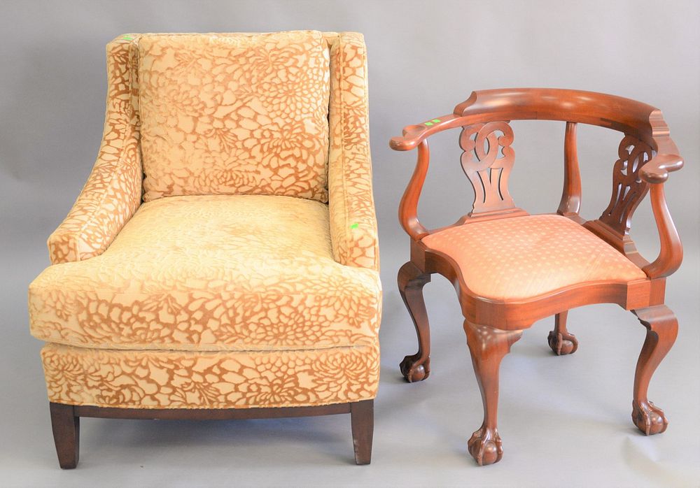 Appraisal: Large lot to include Krovet upholstered arm chair corner chair