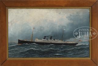 Appraisal: ANTONIO JACOBSEN American - PORTRAIT OF THE STEAMER MORRO CASTLE