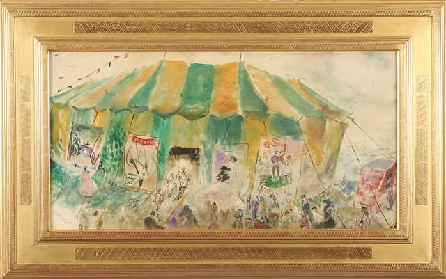 Appraisal: St John Terrel's Music Circus Lambertville New Jersey oil on