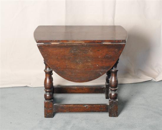 Appraisal: A th English Jacobean-style Joint Stool of oak with drop