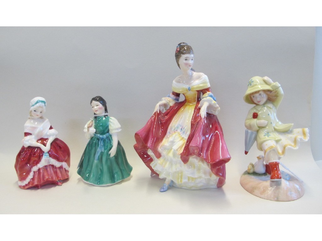 Appraisal: Four Doulton figures including Francine HN Peggy HN Follow Me