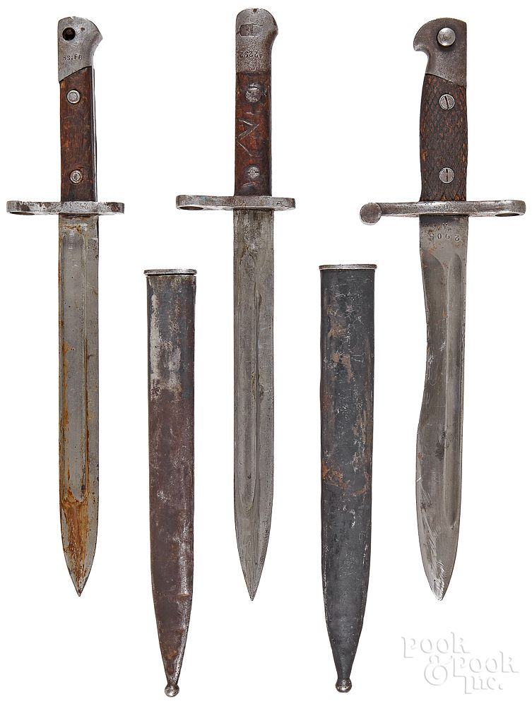 Appraisal: Three Mauser bayonets Three Mauser bayonets to include one Spanish