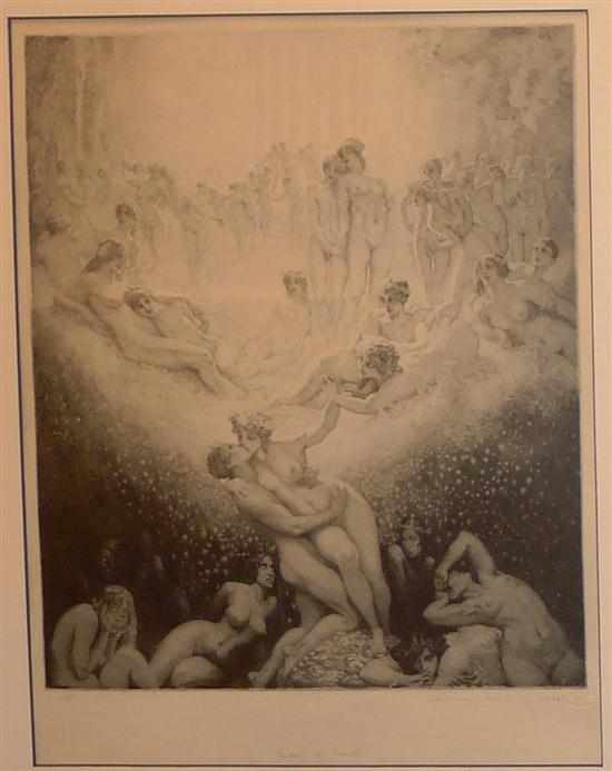 Appraisal: NORMAN LINDSAY LOVE ON EARTH FACSIMILE ETCHING