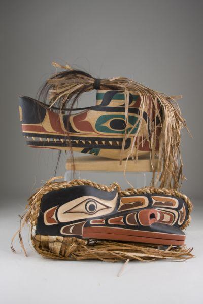 Appraisal: Northwest Coast Carved Painted Animal Masks contemporary effigy masks with