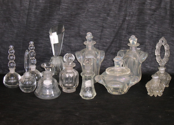 Appraisal: Collection of Twelve Perfume Bottles consisting of an interesting three-piece