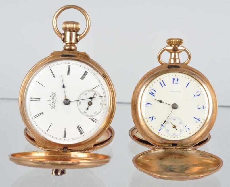 Appraisal: Lot of Ladies Hand Crank Pocket Watches Description Elgin not