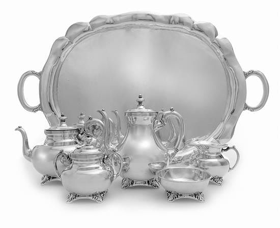 Appraisal: A Mexican Silver Six-Piece Tea and Coffee Service C Zurita