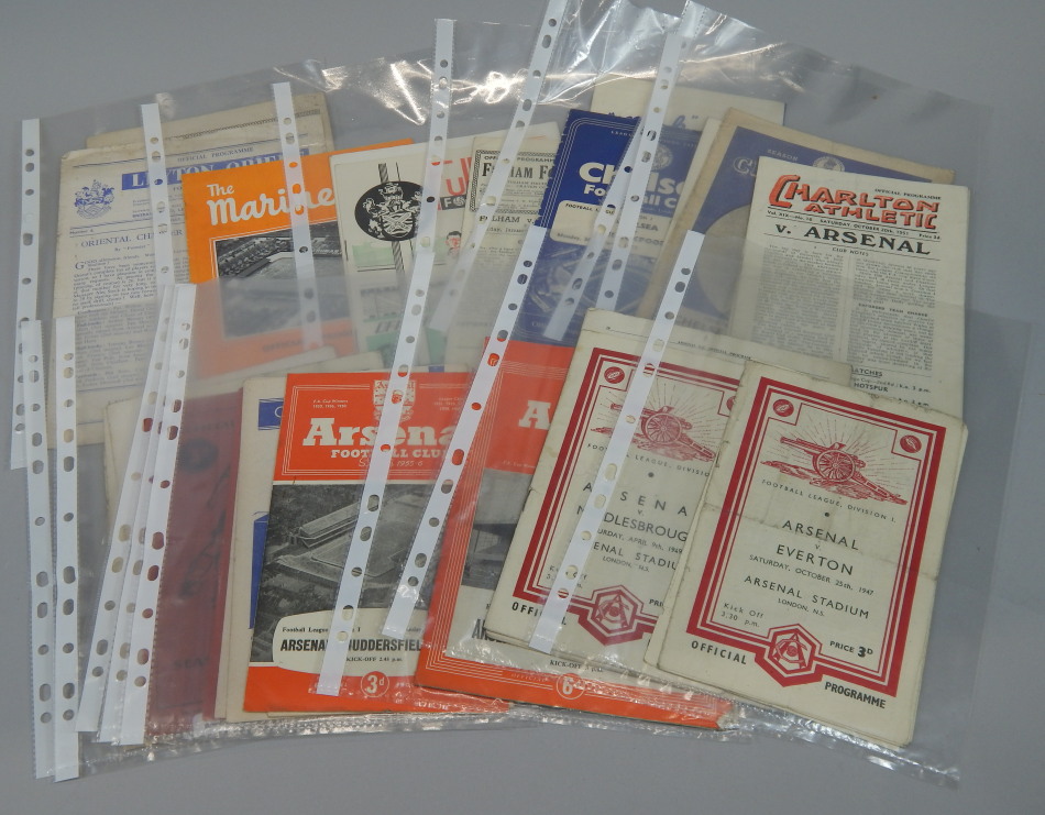 Appraisal: A collection of 's and 's football programmes alphabetical Arsenal