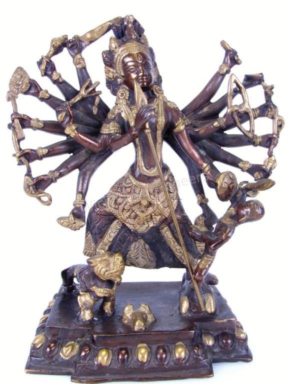 Appraisal: Bronze Kali Figural Grouping depicting the Hindu deity Kali with