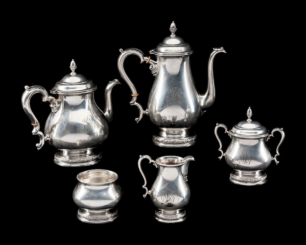 Appraisal: An American Silver Five-Piece Tea and Coffee Service An American