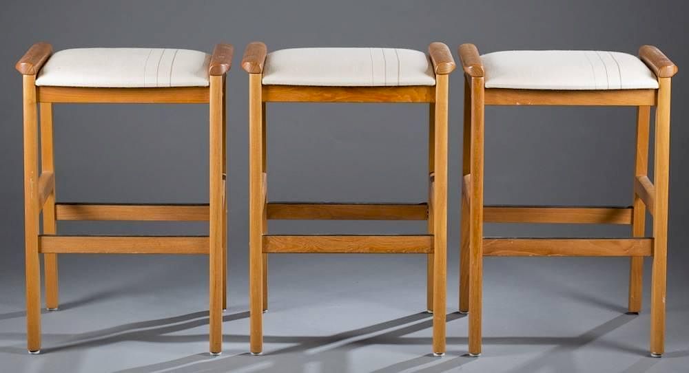 Appraisal: Group of J L Moller Danish stools A group of