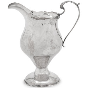 Appraisal: A George III Silver Helmet-Form Creamer Maker's Mark Obscured London