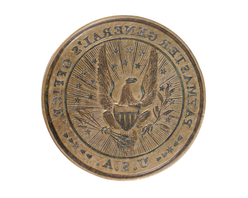 Appraisal: PAYMASTER GENERAL BRASS SEAL DIE - Official brass seal of