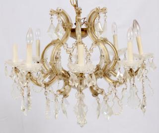 Appraisal: CRYSTAL CHANDELIER CRYSTAL CHANDELIER H DIA MARIA THERESA STYLE Eight