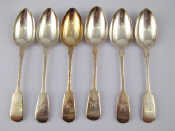 Appraisal: An excellent set of six Victorian Newcastle silver teaspoons with