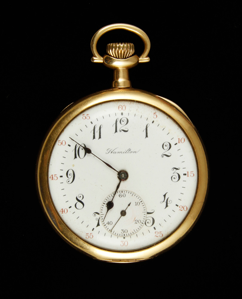 Appraisal: - K Gold Hamilton Pocket Watch K yellow gold Hamilton