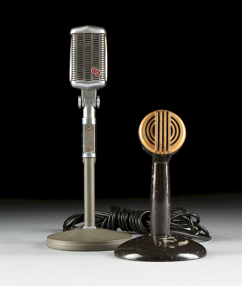 Appraisal: TWO VINTAGE ASTATIC CORP MICROPHONES OHIO MODEL NO AND A