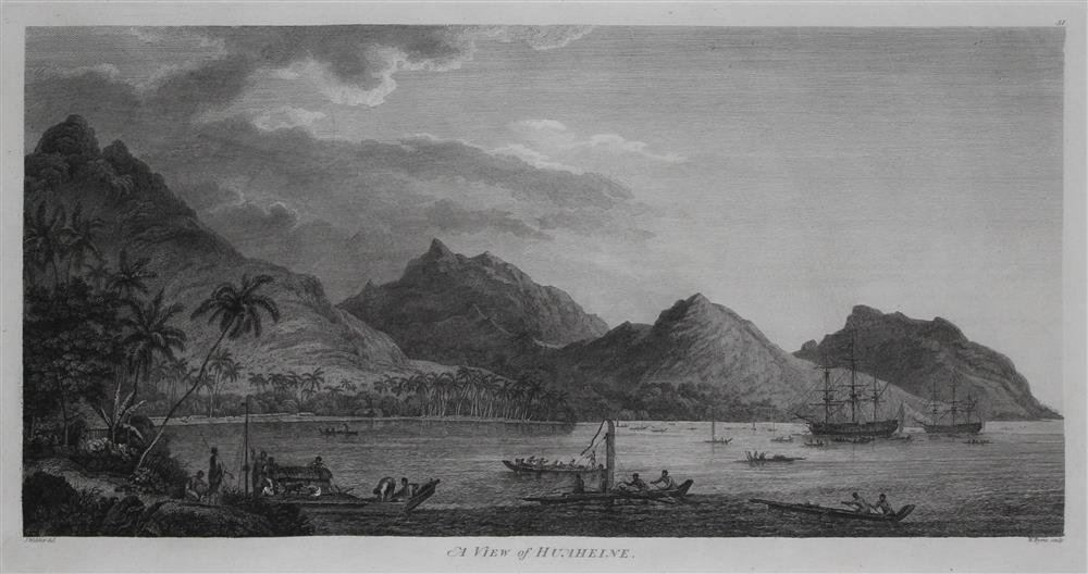 Appraisal: AFTER JOHN WEBBER A VIEW OF HUAHEINE Copperplate engraving x