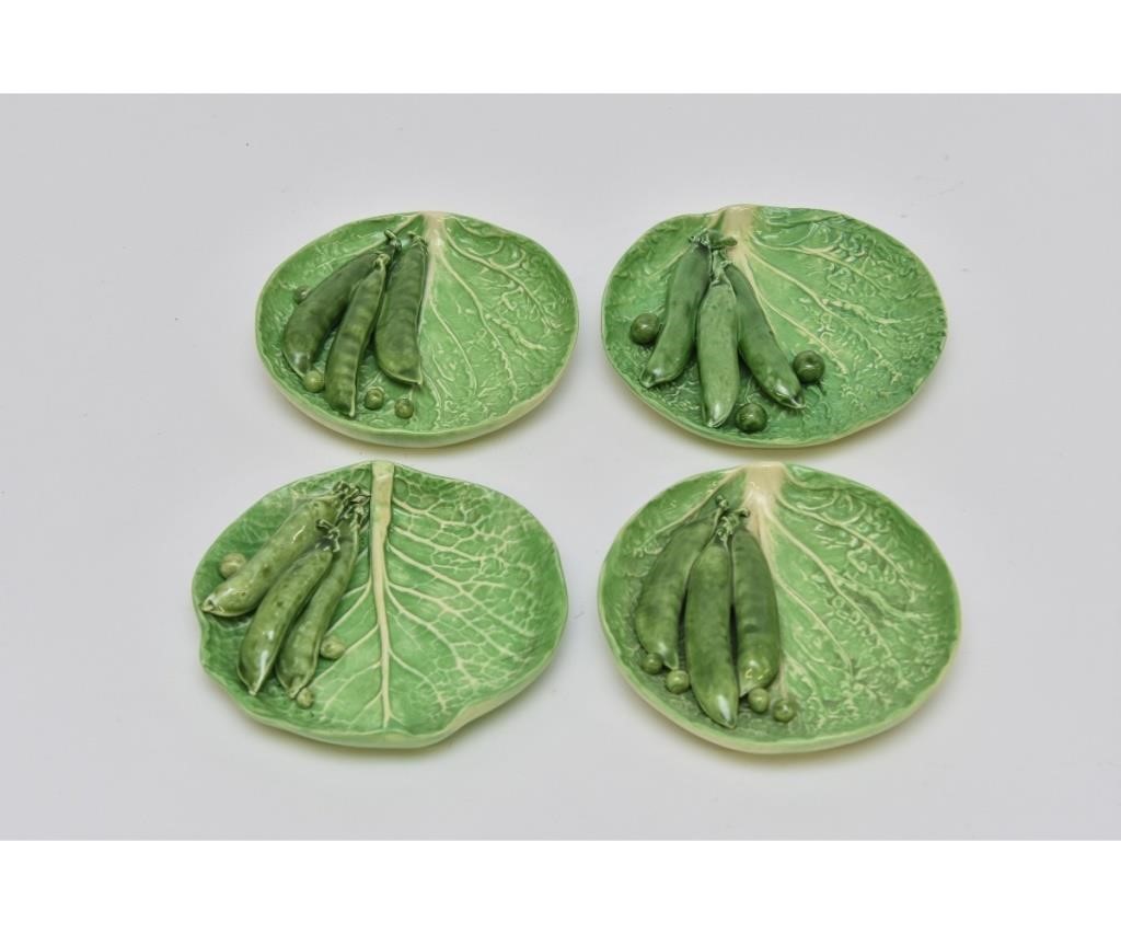 Appraisal: Four rare Dodie Thayer Lettuce Ware pea pod plates Each