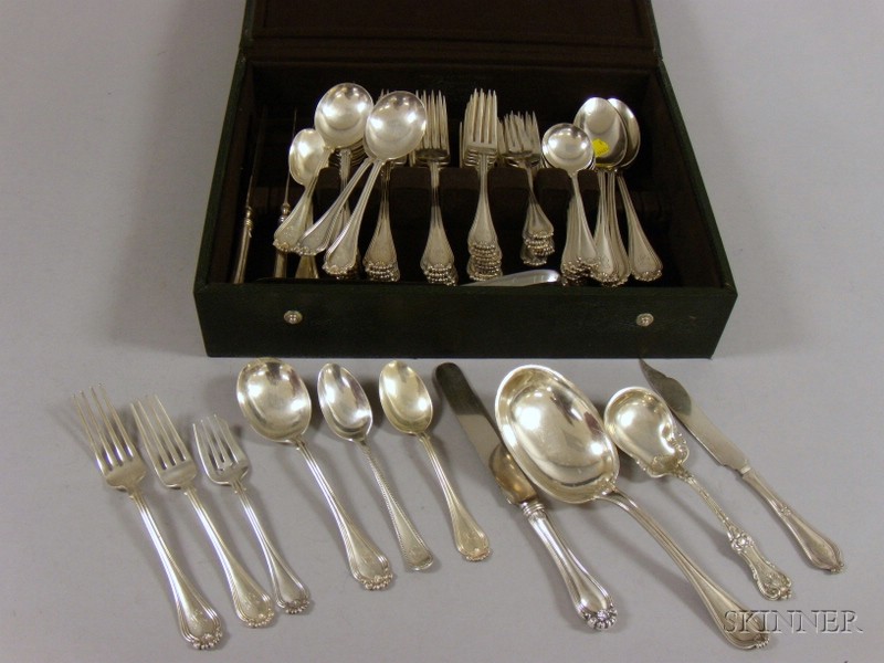 Appraisal: Partial Dominick Haff Sterling Century Pattern Flatware Service comprising twelve